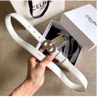 Well Crafted Celine Belt 25MM CEB00018 White Silver