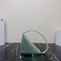 Expensive Prada crystal handbag 1VH243 green