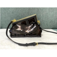Good Product Fendi First Small sequinned bag 8BP129 black