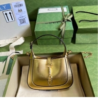 Famous Brand Gucci Jackie 1961 lame mini bag 675799 gold