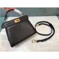 Good Product Fendi Peekaboo ISeeU mini leather bag 8BR3118 black