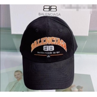 Top Quality Balenciaga Canvas Baseball Hat B01109 Black 2022