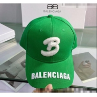 Good Taste Balenciaga Canvas Baseball Hat 0401159 Green 2022