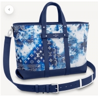 Promotional Louis Vuitton Original Leather Tote Journey M20553 Blue and White Porcelain