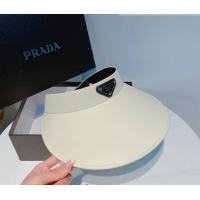 Good Product Prada Satin Visor Hat PA2355 White 2022