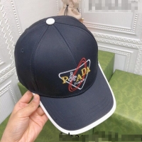 Well Crafted Prada Baseball Hat PA0131 Black 2022