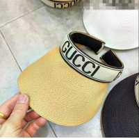 Classic Specials Gucci Straw Visor Hat with Gucci Band GG0198 Khaki 2021