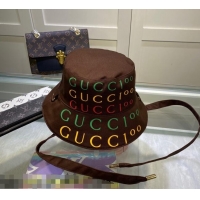 Buy Cheap Gucci Canvas Bucket Hat G10510 Brown 2021