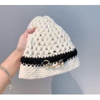 Top Grade Gucci Crochet Knit Hat G05121 White 2021