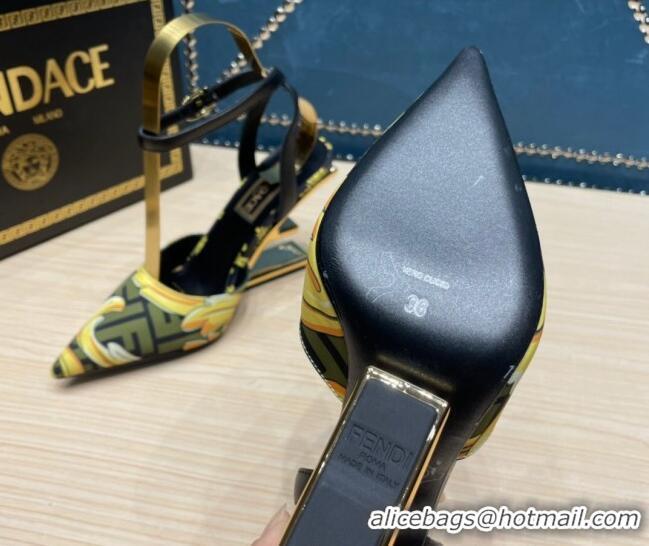 Most Popular Versace x Fendi Fendace First High Heel Pumps 9cm Green 062188