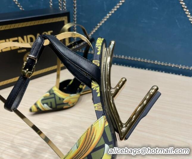 Most Popular Versace x Fendi Fendace First High Heel Pumps 9cm Green 062188