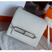 Well Crafted Hermes Roulis 19cm Evercolor 9D H9003 white&Silver