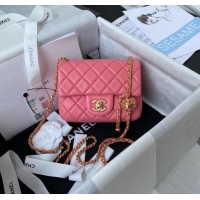 Reasonable Price Chanel MINI Flap Bag Original Sheepskin Leather AS1786 pink