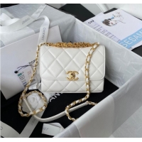 Buy Inexpensive Chanel MINI FLAP BAG AS3239 white