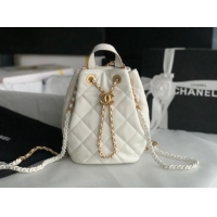 Buy Promotional Chanel Calfskin Backpack Original Leather AS3211 white