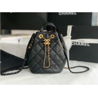 Buy Classic Chanel Calfskin Backpack Original Leather AS3211 black