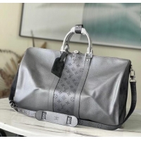 Reasonable Price Louis Vuitton KEEPALL BANDOULIERE 50 M53766 gray