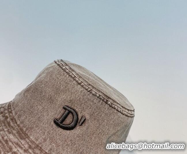 Good Quality Dior Denim Bucket Hat 040159 Dark Grey 2022