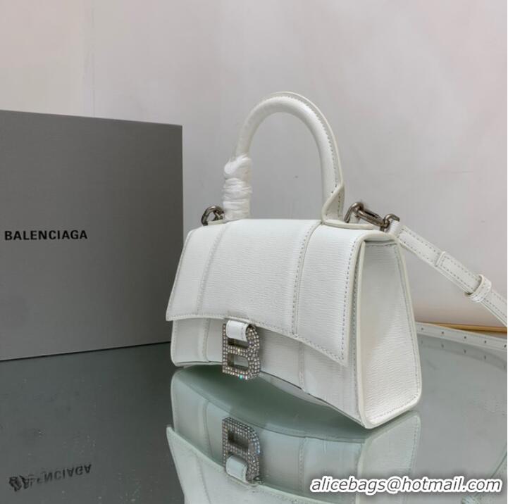 New Fashion Balenciaga HOURGLASS SMALL TOP HANDLE BAG 59353 WHITE