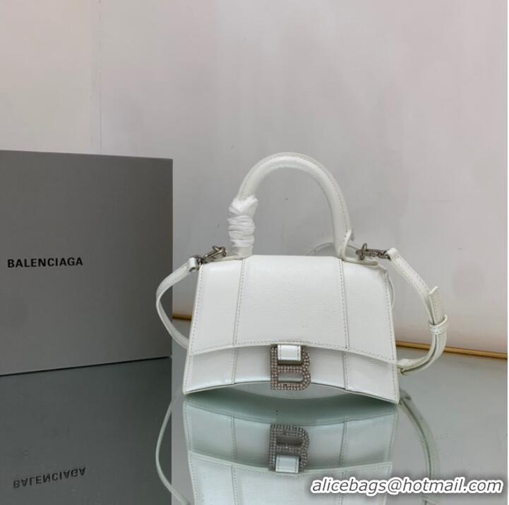 New Fashion Balenciaga HOURGLASS SMALL TOP HANDLE BAG 59353 WHITE