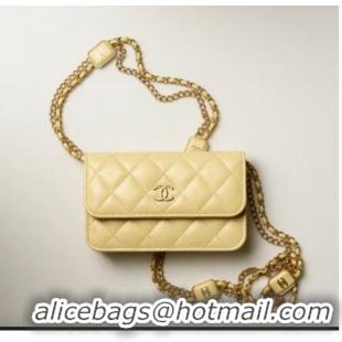 Most Popular Chanel CLUTCH WITH CHAIN AP2929 Light Yellow