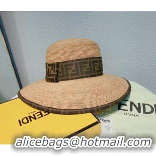 Popular Style Fendi Straw Bucket Hat FD2303 Beige 2022
