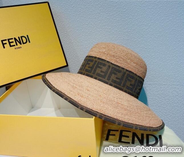 Popular Style Fendi Straw Bucket Hat FD2303 Beige 2022