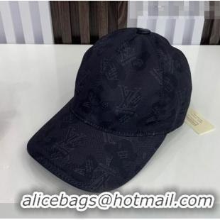 Top Quality Louis Vuitton Fabric Baseball Hat LV1902 Black 2021