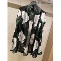 Shop Design Dolce & Gabbana Flower Silk Shirt DGD52821 Black 2022