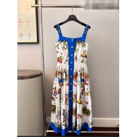 Popular Style Dolce & Gabbana Cotton Dress DGD7701 Blue 2022