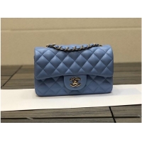 Super Quality Chanel Classic mini Flap Original Sheepskin Leather Bag 1116 Blue