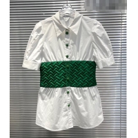 Top Quality Bottega Veneta Cotton Shirt CHS6714 Green 2022
