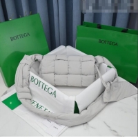 Famous Brand Bottega Veneta Padded Tech Cassette Crossbody Bag 628951 Frost Grey 2021