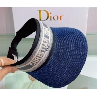 Trendy Design Dior Straw Visor Hat 053131 Royal Blue 2022