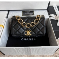 Super Quality Chanel FLAP BAG Lambskin & Gold-Tone Metal AS3366 black