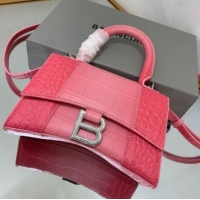Reasonable Price Balenciaga HOURGLASS XS HANDBAG EMBOSSED CALFSKIN 59353 pink