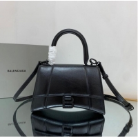 Well Crafted Balenciaga HOURGLASS SMALL TOP HANDLE BAG 592834 black