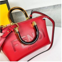 Shop Best Fendi By The Way Mini Small leather Boston bag 8BS067A Red