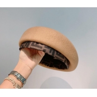 Cheapest Fendi Wool Beret Hat FD2254 Brown 2021