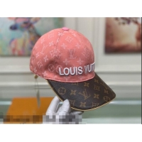 Hot Sell Louis Vuitton Monogram Denim Signature Baseball Hat LV2815 Pink/Brown 2021