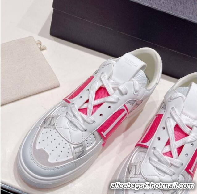 Best Grade Valentino VLTN Calfskin Low-top Sneakers White/Pink 062551