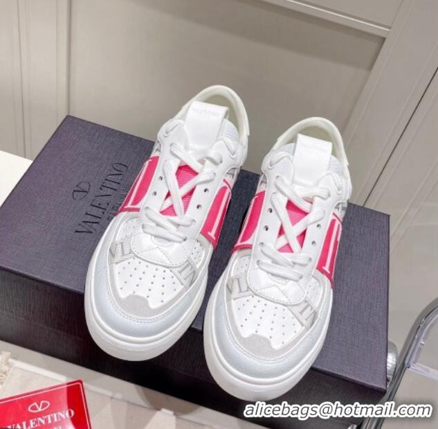 Best Grade Valentino VLTN Calfskin Low-top Sneakers White/Pink 062551