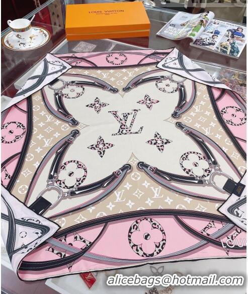 Pretty Style Louis Vuitton Wild At Heart 70 Silk Square Scarf 90x90cm LVS41321 Pink 2022