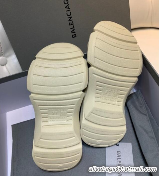 Best Product Balenciaga Rubber Slide Sandals Beige 0620154