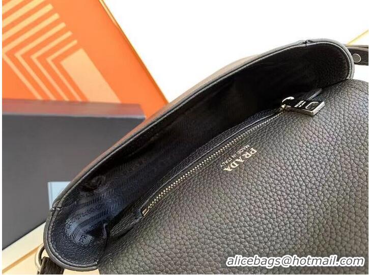 Promotional Prada Leather bag with shoulder strap 1DB443 black