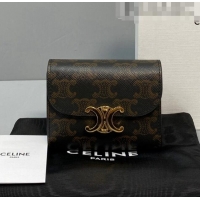 Good Quality Celine Triomphe Small Wallet 60030 Brown 2021