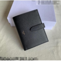 Buy Discount Celine Palm-Grained Leather Medium Strap Wallet CE1827 Black 2022