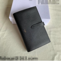 Buy Fashionable Celine Palm-Grained Leather Large Strap Wallet CE1826 Black 2022