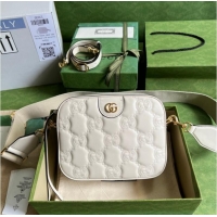 Classic Specials Gucci GG Matelasse leather shoulder bag 702234 white