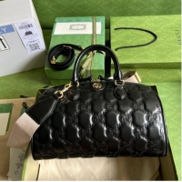 Buy Inexpensive Gucci GG Matelasse leather top handle bag 702242 black